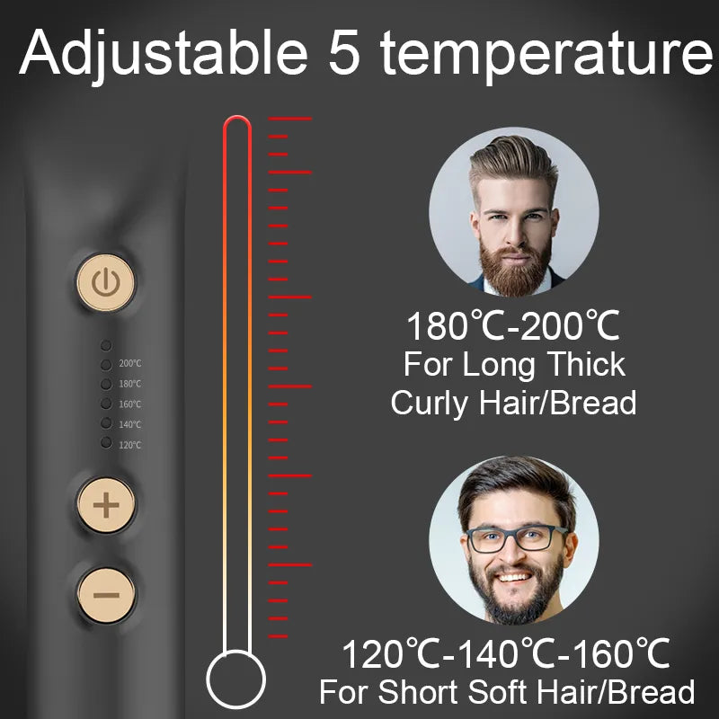 Multifunctional Beard Straightening Hot Brush Styler