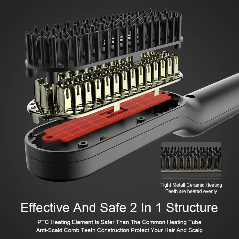 Multifunctional Beard Straightening Hot Brush Styler