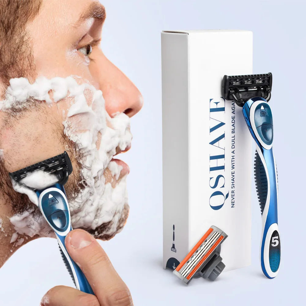 Blue Men Shave Razor Series + 10 Patronen