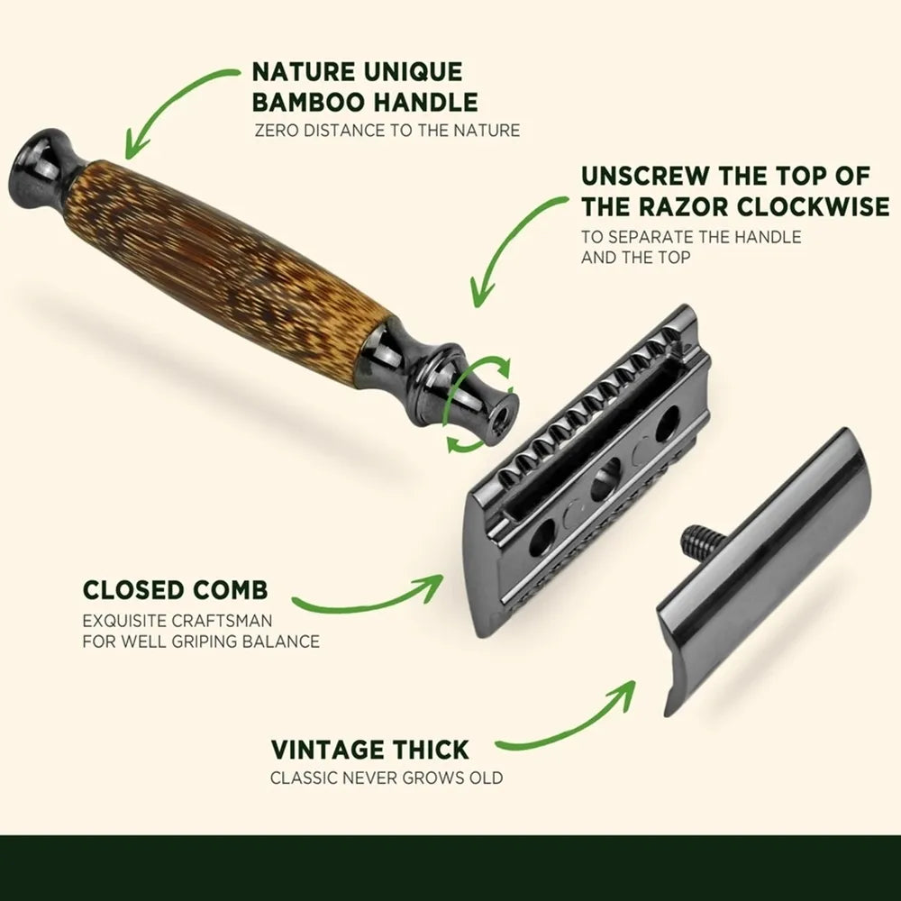 Eco-Friendly Premier Bamboo Double Edge Safety Razor