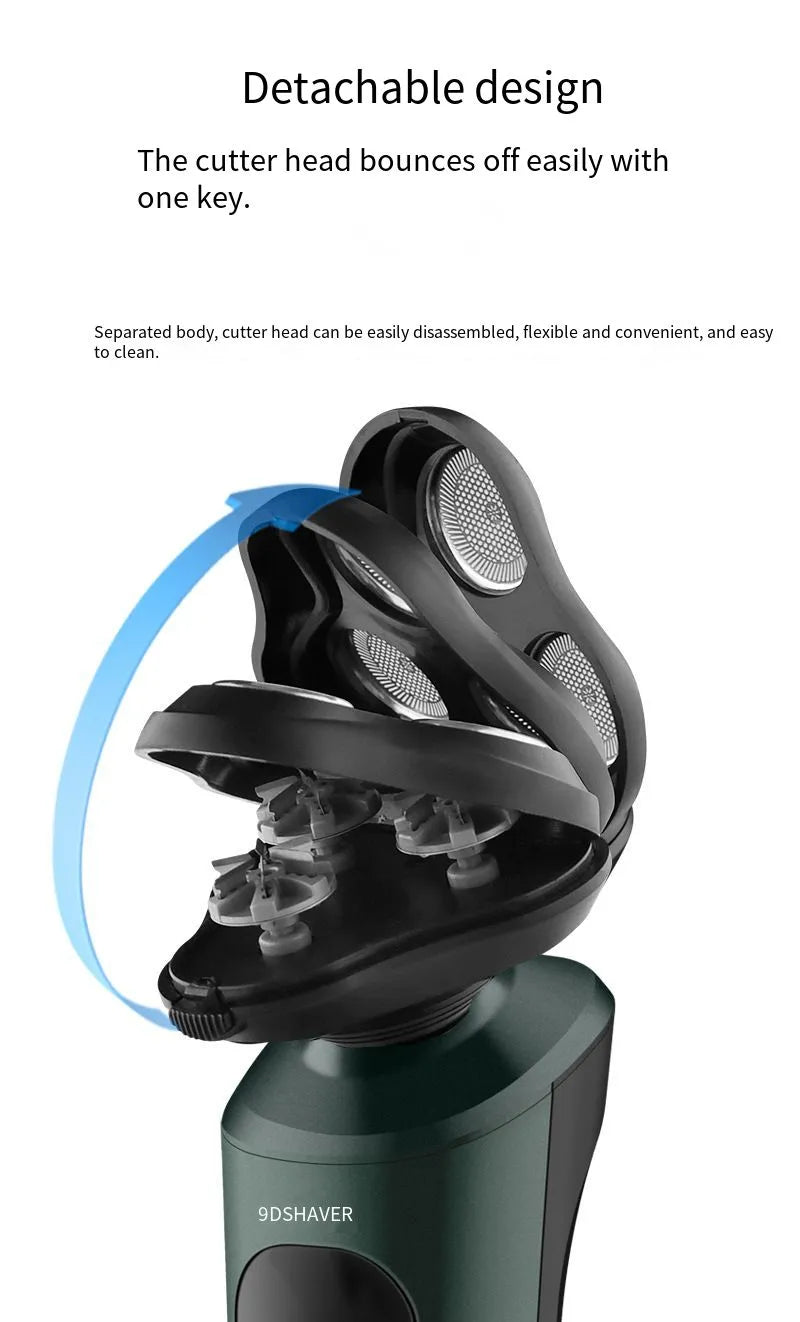 Rechargeable Intelligent Electric Wet Dry Beard Shaving Trimmer