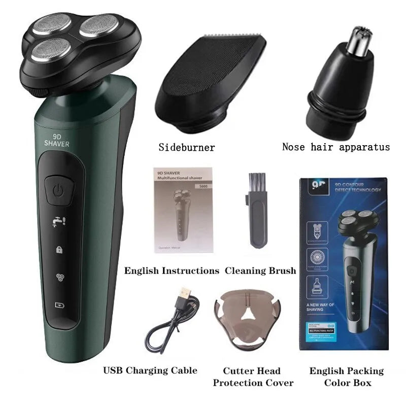 Rechargeable Intelligent Electric Wet Dry Beard Shaving Trimmer