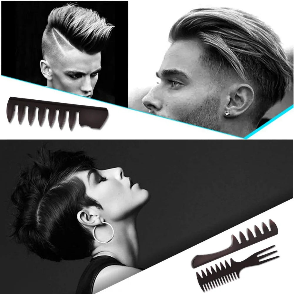 Wide Teeth Beard Fork Styling Comb - 5 Pieces Set