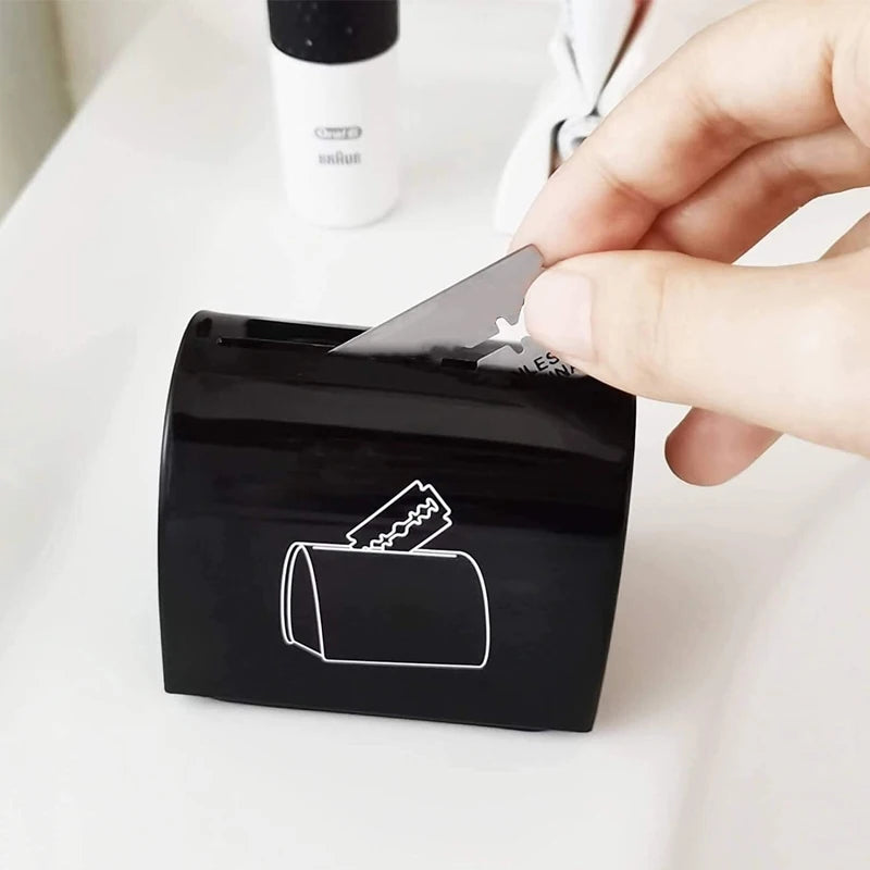 Safe Blade Storage Vault: Secure Disposal and Universal Fit for All Double-Edge Shaving Blades