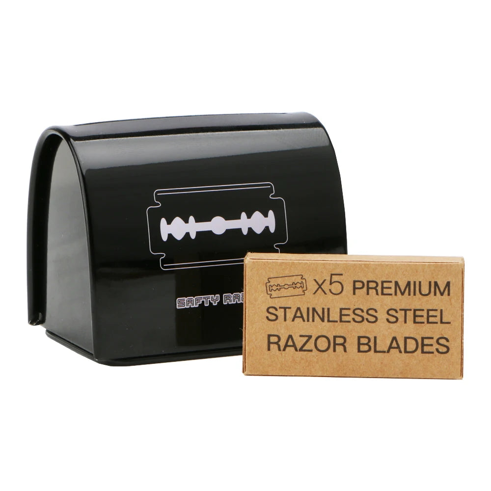 Safe Blade Storage Vault: Secure Disposal and Universal Fit for All Double-Edge Shaving Blades