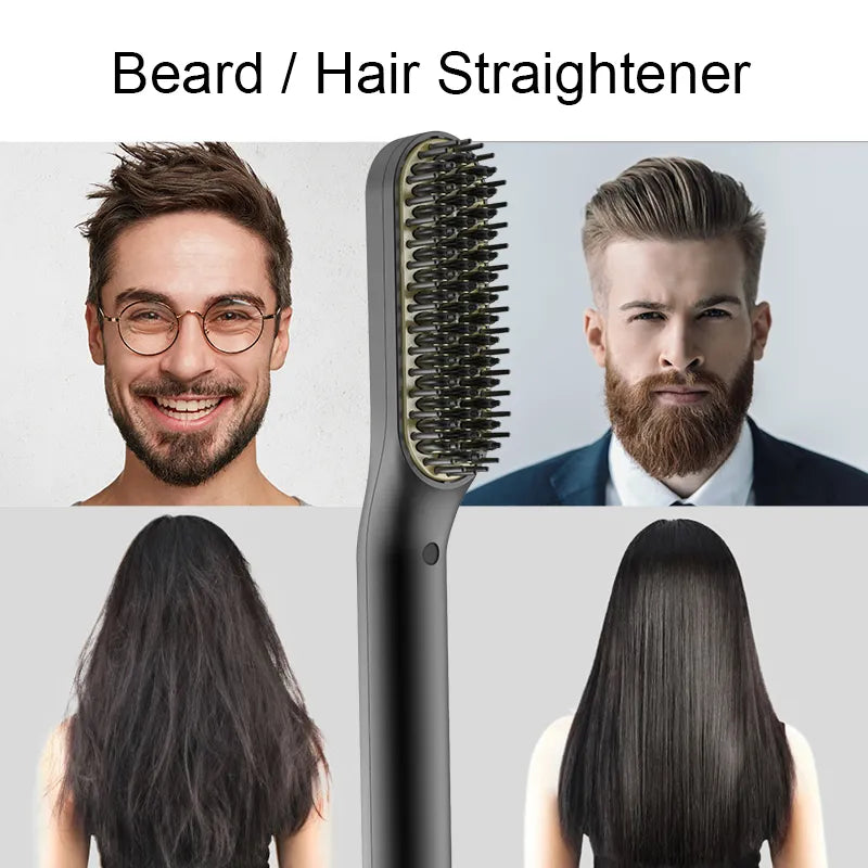 Multifunctional Beard Straightening Hot Brush Styler