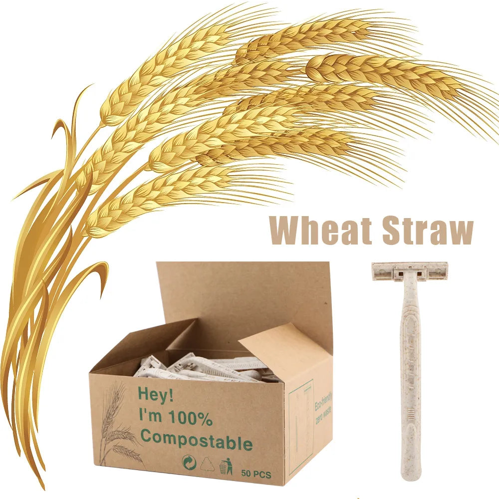 Wheat Straw Eco Friendly Disposable Manual Razor