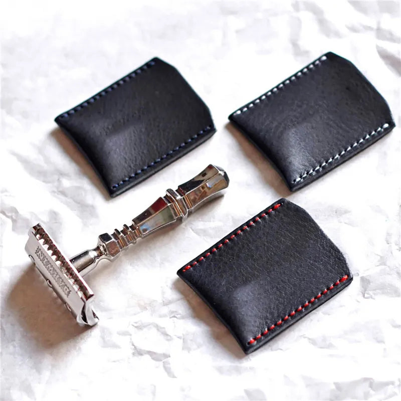 Leather Protective Sleeve for Double Edge Safety Razor Head
