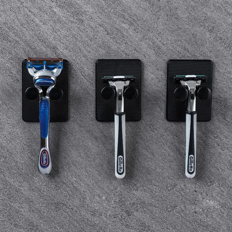 Sleek Adhesive Shower Razor Holder