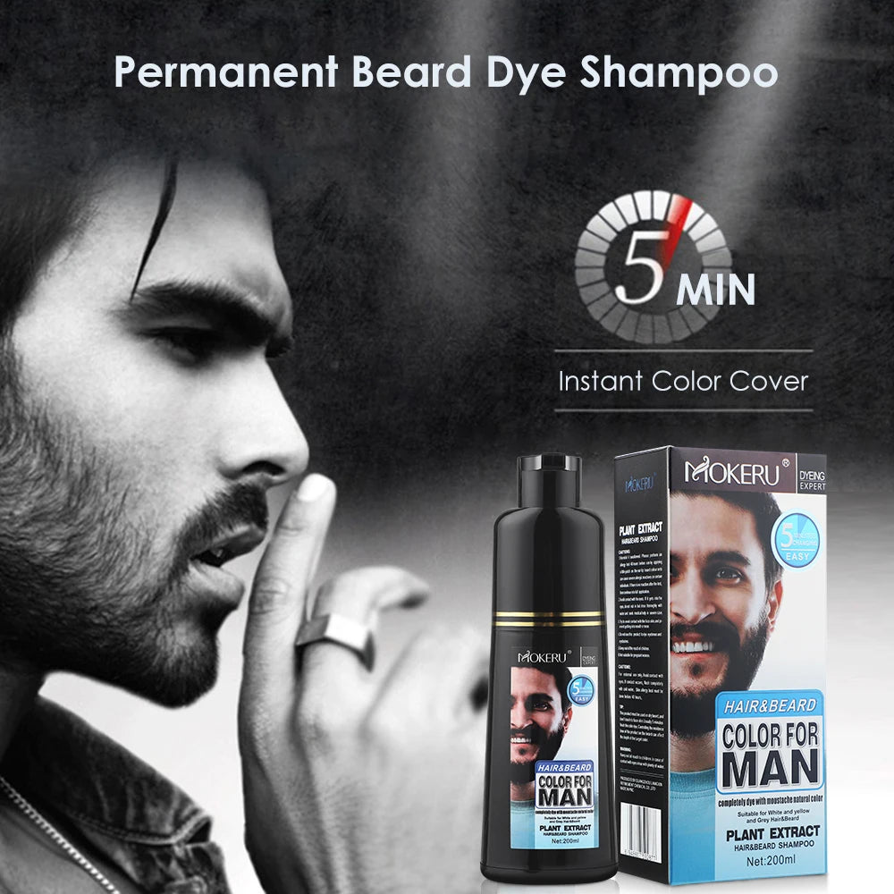 Natürlicher permanenter Bartfarbshampoo-Farbstoff