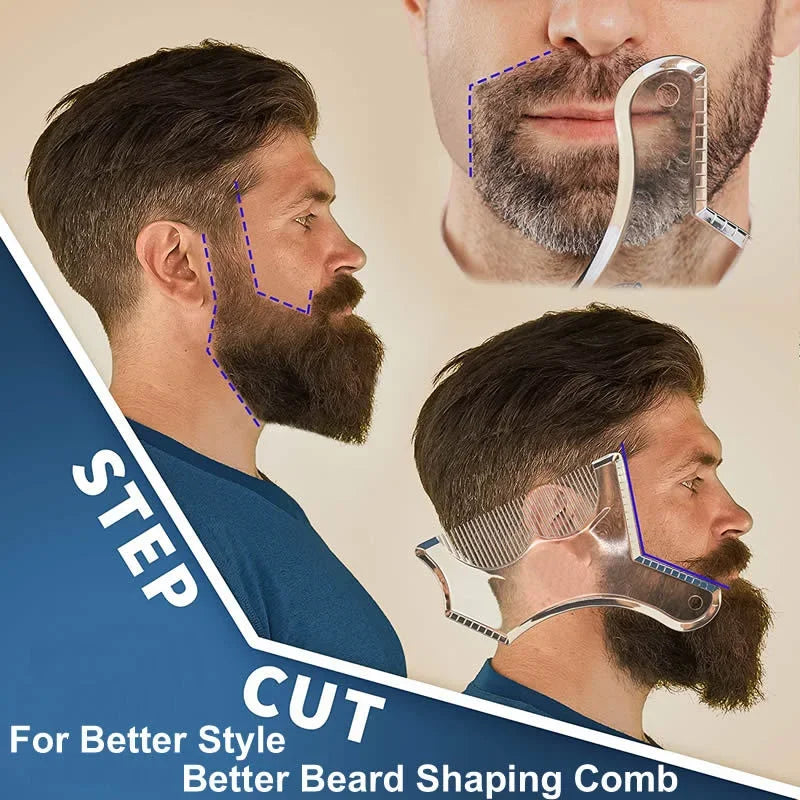 Bartformungs-Styling-Schablonenkamm für Herren
