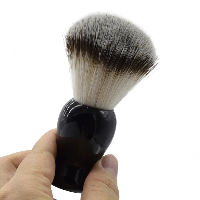 Stainless Steel Men's Beard Shaving Brush Set with Bowl and Stand