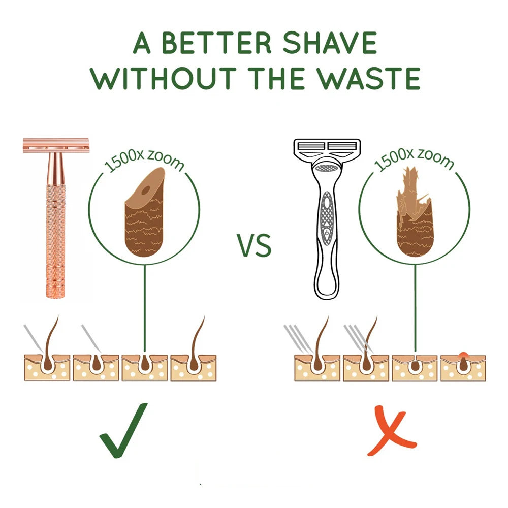 Retro Classic Rose Gold Safety Razor