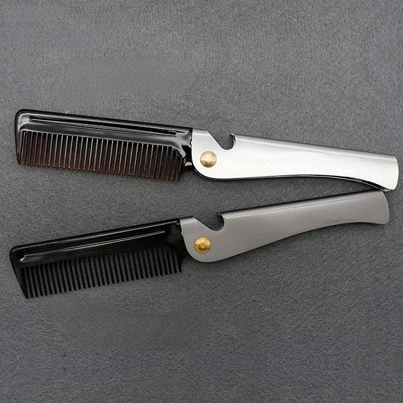 Portable Folding Steel Beard Comb