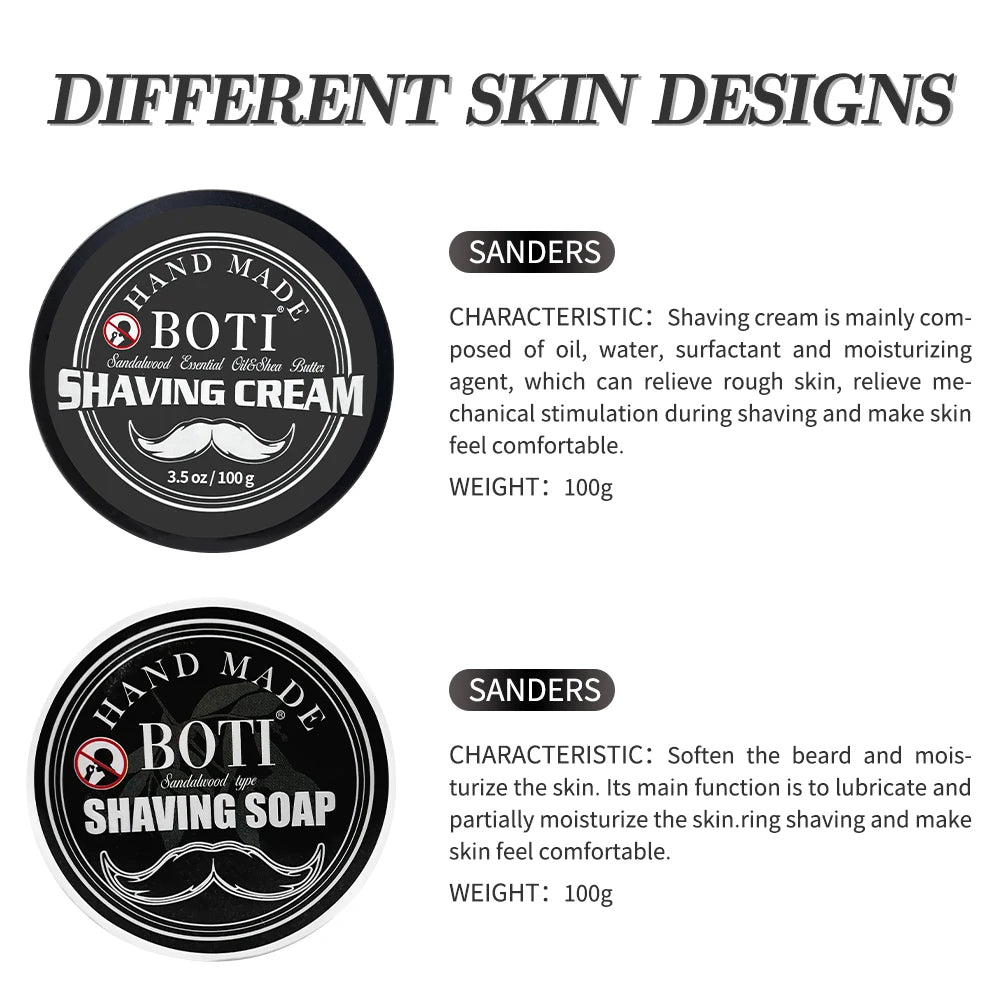Boti Sandelholz Rasierschaumcreme – 2 Stück
