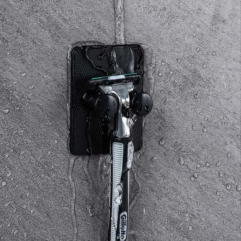Sleek Adhesive Shower Razor Holder