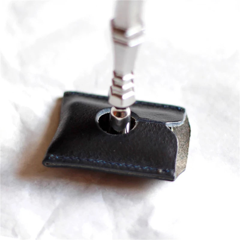 Leather Protective Sleeve for Double Edge Safety Razor Head