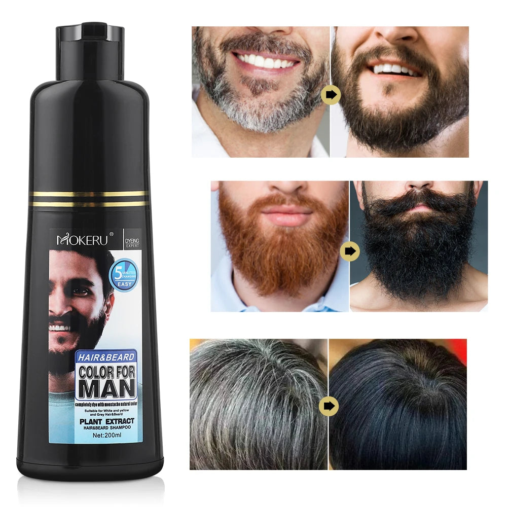 Natürlicher permanenter Bartfarbshampoo-Farbstoff
